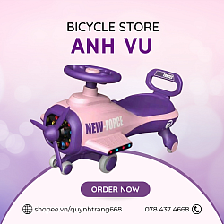 Xe lắc máy bay màu tím